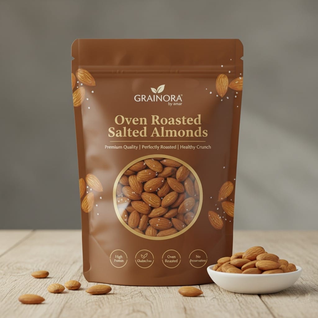 Oven roasted Almonds (Salted) 80g
